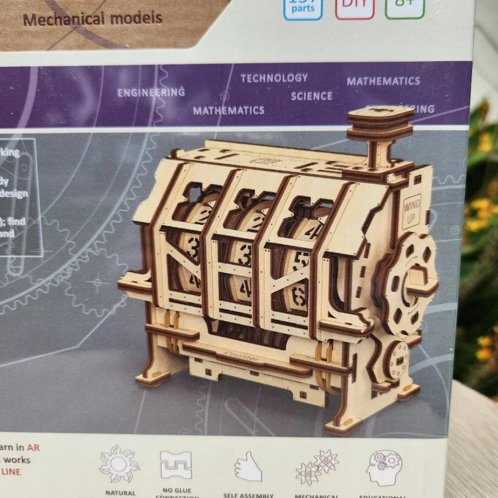 UGEARS STEM Lab 3D Puzzle Wood Model Kit Counter Wooden DIY Craft EASTER BASKET